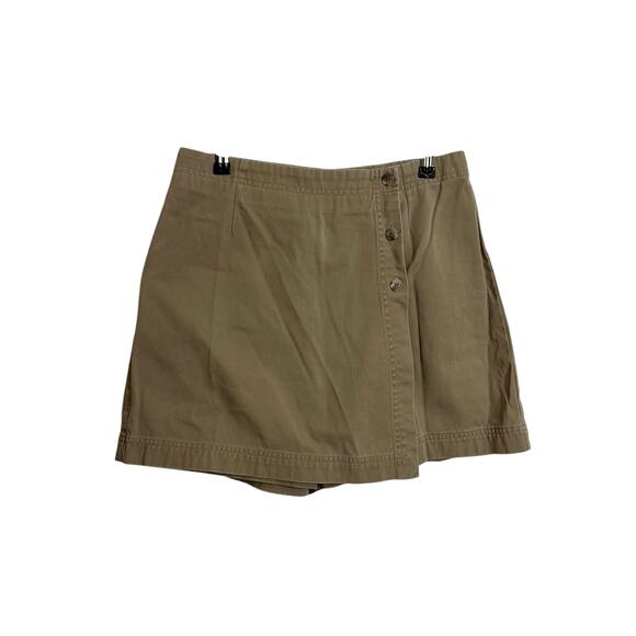 Sonoma Pants - Sonoma Skort Womens 8 Khaki Wrap Button Front Mini 100% Cotton Vintage 90s